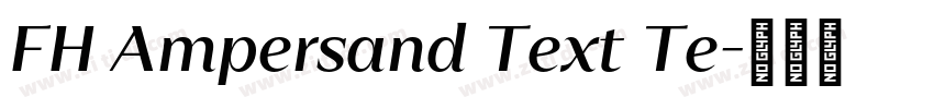 FH Ampersand Text Te字体转换